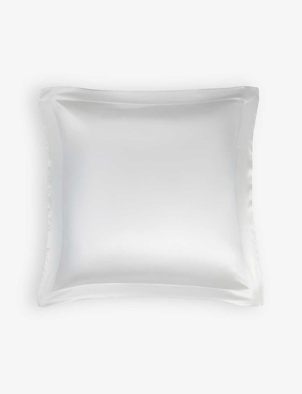 The White Company Chalk Audley Silk Pillowcase 65cm X 65cm