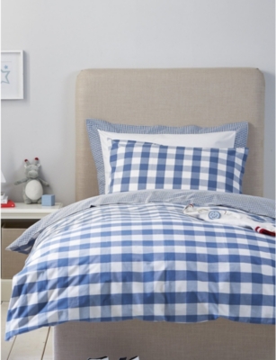 The Little White Company Gingham Print Reversible Single Cotton