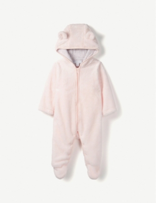 white company fleece romper