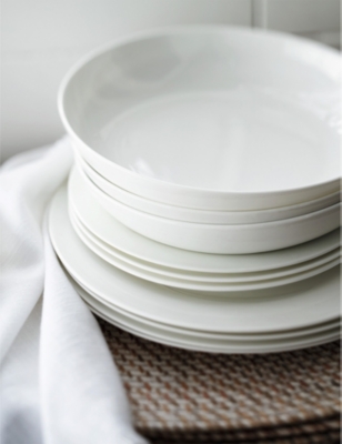The White Company Symons 12-piece China Dinner Set In White