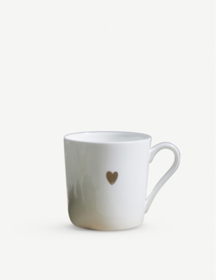 THE WHITE COMPANY THE WHITE COMPANY WHITE HEART BONE-CHINA MUG 9CM 28926059
