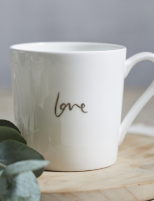 THE WHITE COMPANY: Love Bone-China Mug 9cm