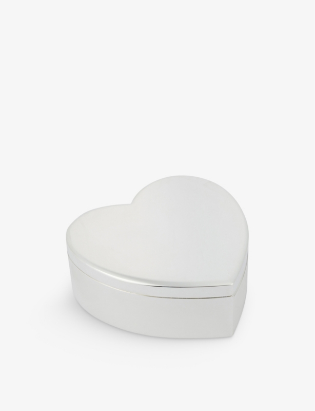Silver plated heart box