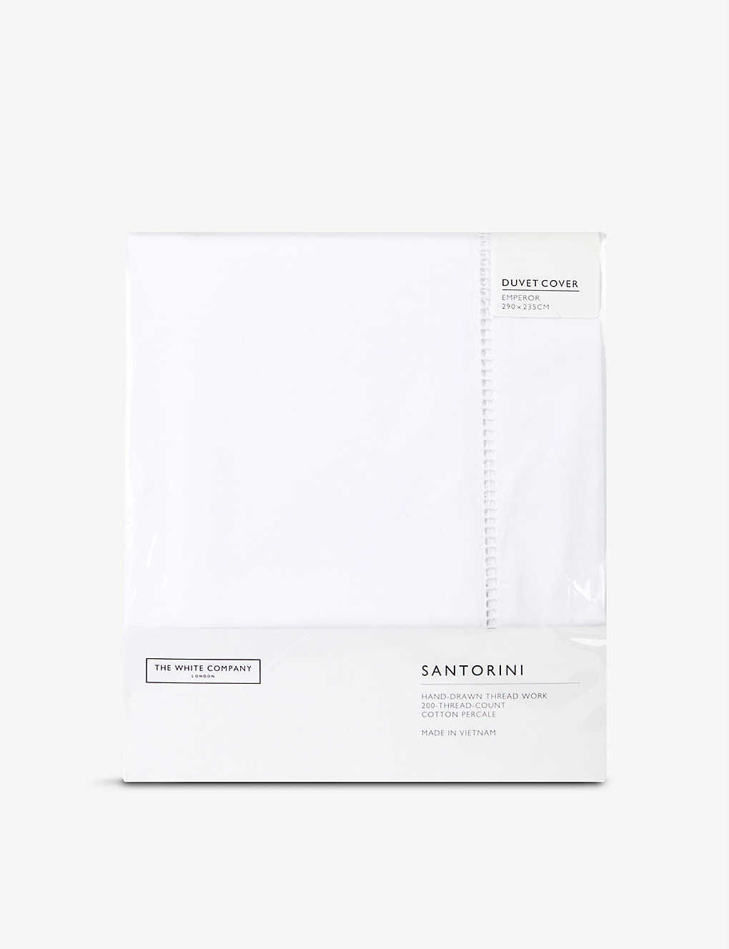 The White Company White Santorini Cotton Emperor Duvet Cover 290x235cm Emperor