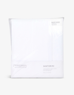 THE WHITE COMPANY: Santorini cotton single duvet cover 140cm x 200cm