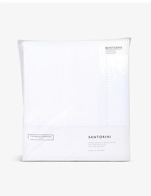 THE WHITE COMPANY: Santorini cotton single duvet cover 140cm x 200cm