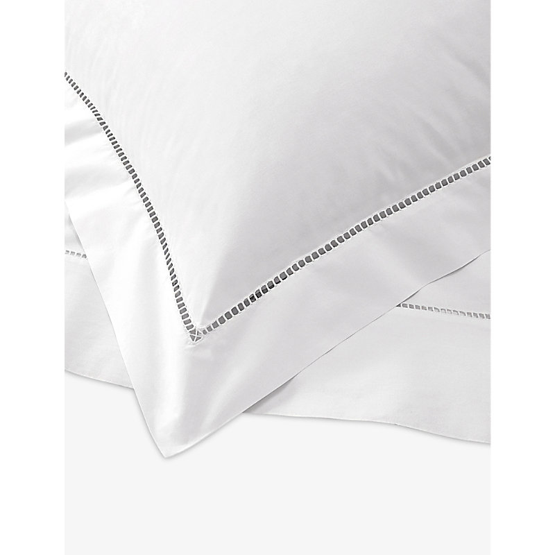 Shop The White Company White Santorini Cotton Oxford Pillowcase 65cm X 65cm