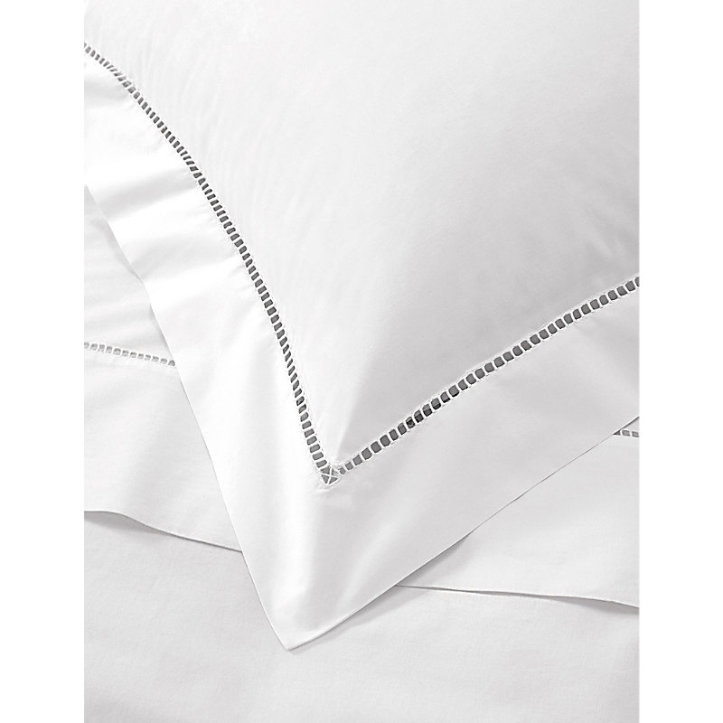 Shop The White Company White Santorini Cotton Oxford Pillowcase 50x75cm