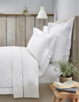 The White Company White Santorini Cotton Double Duvet Sheet 275cm X 230cm Double In White