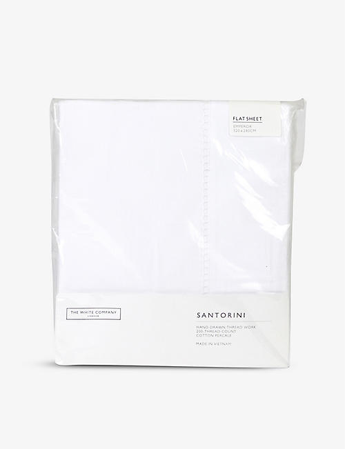 THE WHITE COMPANY: Santorini cotton double duvet sheet 275cm x 230cm
