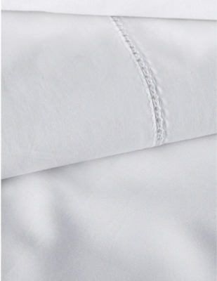 The White Company White Cavendish Cotton Super King Pillowcase 90x50cm King In White