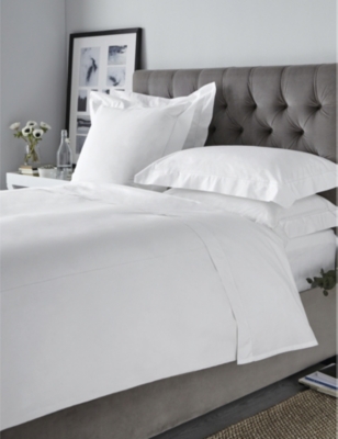 The White Company White Cavendish Cotton Double Flat Sheet 230cm X 275cm Double In White