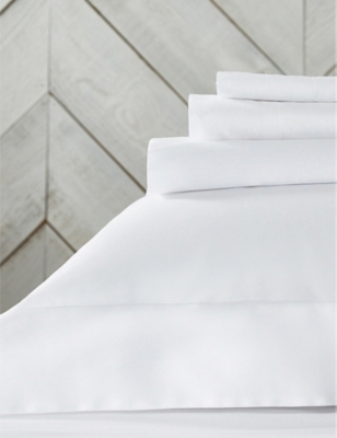 Shop The White Company White Essentials Double Egyptian-cotton Deep Fitted Sheet