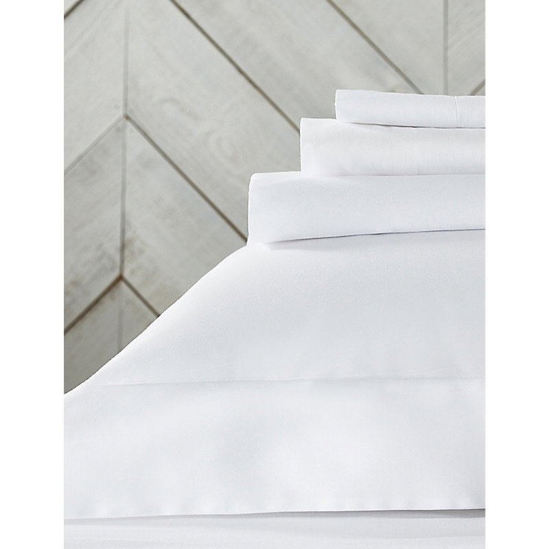 Shop The White Company White Essentials Double Egyptian-cotton Deep Fitted Sheet