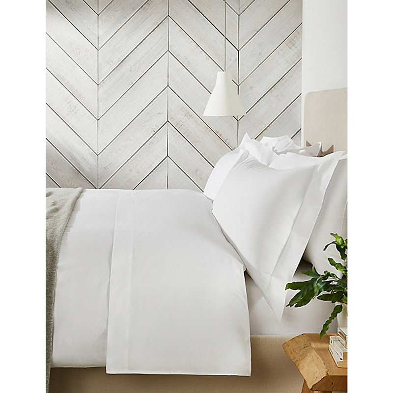 Shop The White Company White Essentials Doubl Egyptian-cotton Duvet Cover