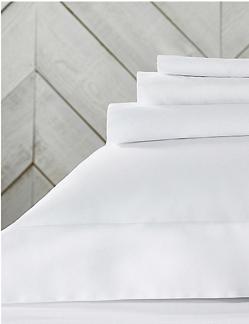 THE WHITE COMPANY: Essentials egyptian-cotton king fitted sheet 150x200cm