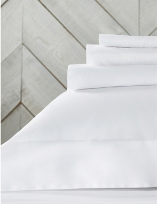 The White Company Essentials Egyptian-cotton Single Fitted Sheet 90x190cm In White