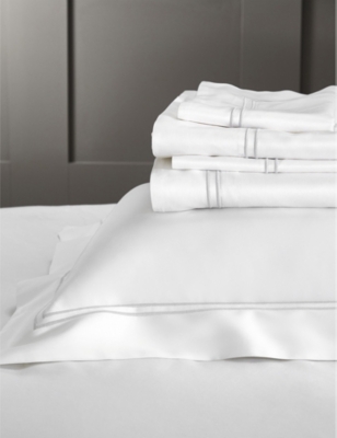 THE WHITE COMPANY: Symons double-row cord Egyptian cotton duvet cover