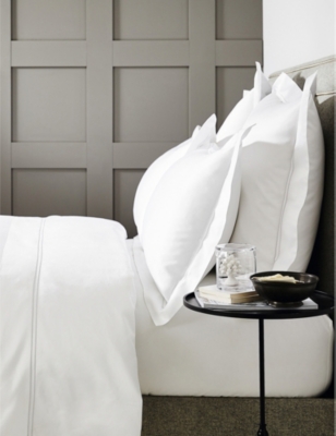 The White Company Whtesilver Symons Double-row Cord Cotton Square Oxford Pillowcase 65cm