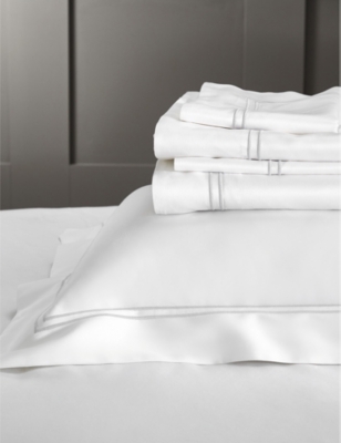 The White Company Whtesilver Symons Cotton Oxford Superking Pillowcase 50cm X 90cm