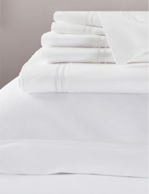 The White Company Whtesilver Symons Egyptian-cotton Double Flat Sheet 230cm X 275cm