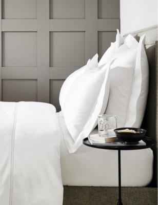 THE WHITE COMPANY: Symons double-row cord Egyptian cotton flat sheet emperor size 320x290cm