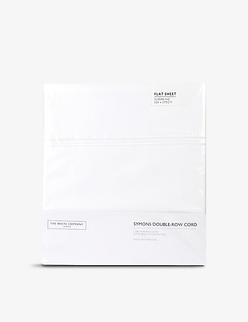 THE WHITE COMPANY: Symons Egyptian-cotton superking flat sheet 305x275cm