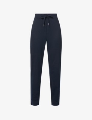 Zip detail strech-cotton jogging bottoms