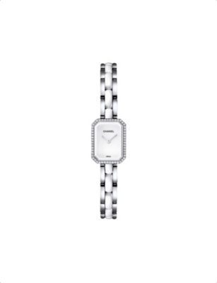 Pre-owned Chanel Women's H2132 Première Ceramic Steel, Lacquer And 0.26ct Diamond Quartz Watch