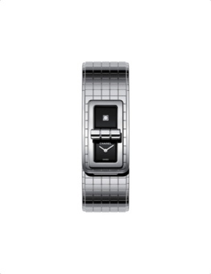 Pre-owned Chanel Womens Silver H5144 Code Coco Steel And Diamond Watch