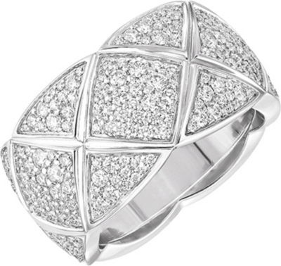 Chanel Coco Crush 18k White Gold And Diamond Ring Medium Version Selfridges Com