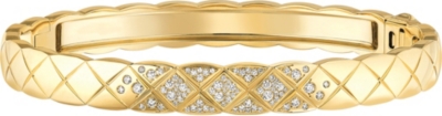 Chanel Coco Crush 18k Yellow Gold And Diamond Bangle Selfridges Com