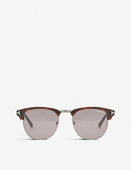 TOM FORD: Henry square half-frame sunglasses