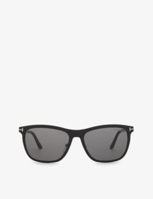 Shop Tom Ford Women's Black Alasdhair Square-frame Sunglasses