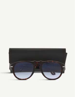 PERSOL: Havana aviator sunglasses