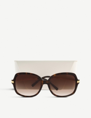 Michael Kors Womens Tortoise Mk2024 Adrianna Ii Round-frame Sunglasses In Tortoise