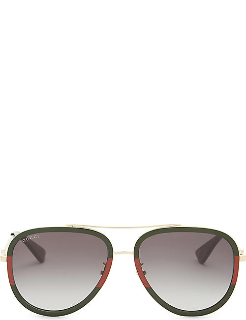 GUCCI: Gg0062s aviator sunglasses