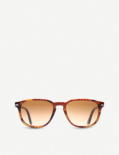 PERSOL: Suprema tortoiseshell round-frame sunglasses