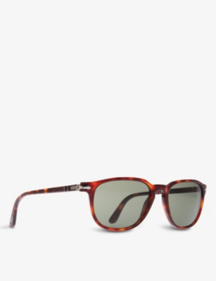 Persol Mens Havana Suprema Tortoiseshell Round-frame Sunglasses In Havana