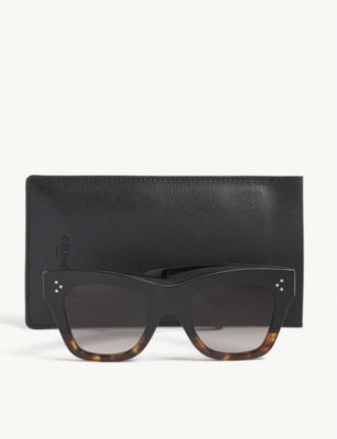 Celine Cat-eye Frame Sunglasses In Black