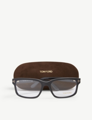 Shop Tom Ford Womens Black Tf5313 Rectangle-frame Optical Glasses