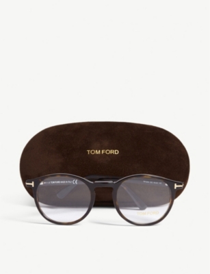 Tom Ford 53mm Square Blue Light Blocking Glasses In Brown