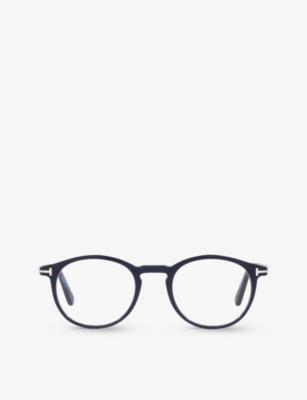 TOM FORD: TR000557 FT5294 round-frame acetate optical glasses