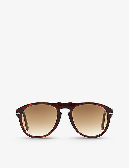 PERSOL: PO0649 pilot-frame acetate sunglasses