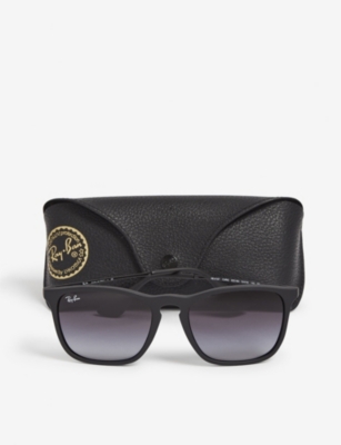 Ray Ban Chris Rb4187 Square-frame Rubber Sunglasses In Black