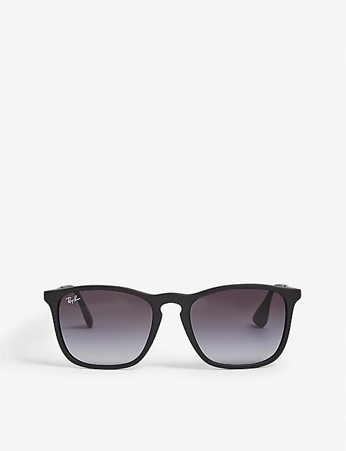 RAY-BAN: Chris RB4187 square-frame rubber sunglasses