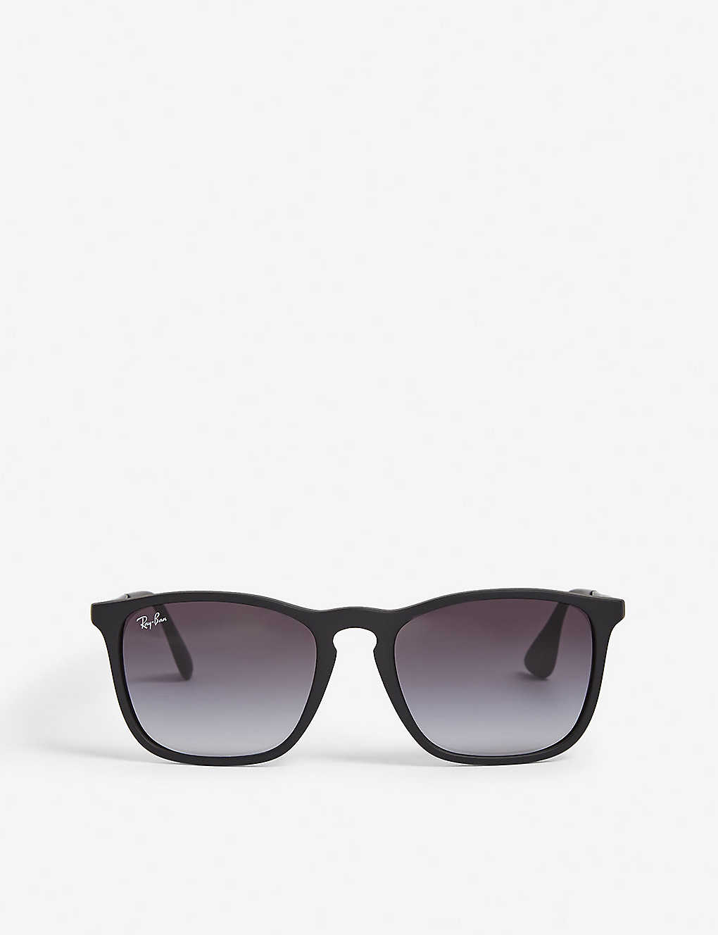 Ray Ban Chris Rb4187 Square-frame Rubber Sunglasses In Black