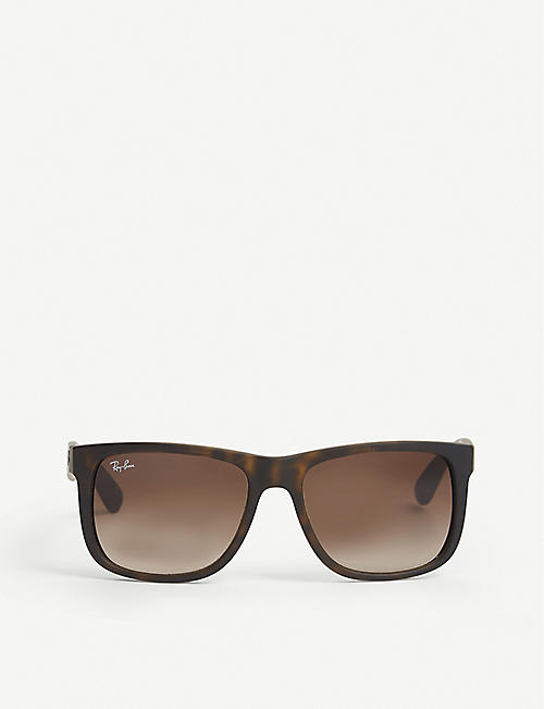 RAY-BAN: RB4165 Justin tortoiseshell wayfarer sunglasses