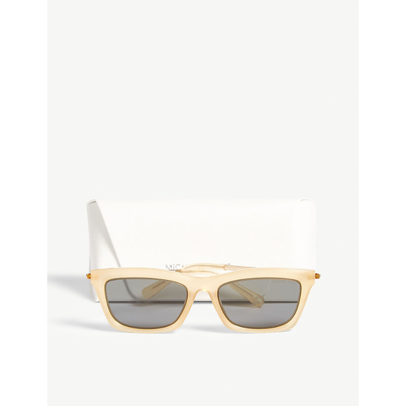 Shop Michael Kors Women's Yellow Mk2087u Stowe Rectangle-frame Sunglasses