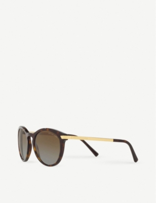 Shop Michael Kors Women's Brown Adrianna Mk2023 Metal And Acetate Butterfly-shape Sunglasses